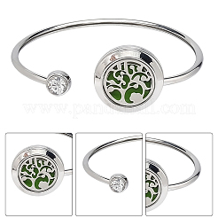 1 bracciale aperto in acciaio inossidabile&nbsp;BJEW-SC0001-55B