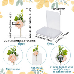 Seidentuch künstliche Blume Boutonniere&nbsp;AJEW-DR0001-55C