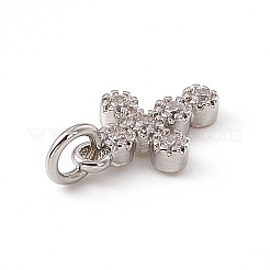 Ciondoli in ottone zirconi chiari micro pavé&nbsp;ZIRC-F132-63P