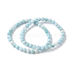 Runde Stretch-Armbänder aus natürlichen Hemimorphit-Perlen für Männer und Frauen&nbsp;BJEW-B136-01A