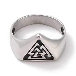 Wikinger-Valknut-Ringe aus 304 Edelstahl&nbsp;RJEW-U005-17F-AS