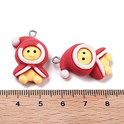 Pendentifs en résine opaque sur le thème de noël&nbsp;RESI-N039-106