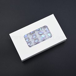 Facettierte Glasanhänger mit spitzer Rückseite&nbsp;EGLA-N006-050B