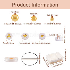 DIY-Sets zum Basteln von Stretcharmbändern mit Alphabet-Motiven&nbsp;DIY-CW0001-10