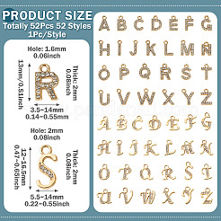 52 pieza de 52 estilos de dijes de rhinestone de aleación&nbsp;FIND-TA0010-78