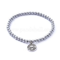 12 set di braccialetti elasticizzati con ciondoli costellazione / segno zodiacale&nbsp;BJEW-JB05235