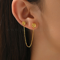 Boucles d'oreilles pendantes en forme de fleur en laiton&nbsp;GQ4045