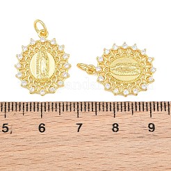 Pendenti in zirconi cubici trasparenti in micro pavè di ottone&nbsp;CU-CBAB3AD-03G-03