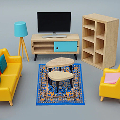 8 Stück 8 Stile Stoff Miniatur türkische Teppiche&nbsp;AJEW-GO0001-70