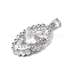 Pendenti in zirconi cubici trasparenti in micro pavè di ottone&nbsp;KK-N290-14P