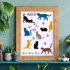 Wiederverwendbare Zeichenschablonen aus Kunststoff&nbsp;DIY-WH0172-294