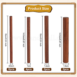 4 stile bastoncini di legno rotondi cerati&nbsp;WOOD-OC0002-82