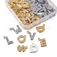 Alu Kristall Strass Anhänger & Legierung Micro Pave Zirkonia Strass Anhänger&nbsp;ALRI-TA0001-06-RS