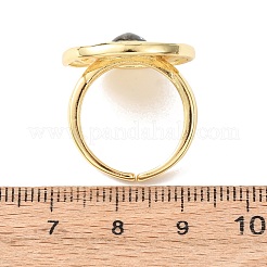 Manschettenringe aus Messing und Emaille für Damen&nbsp;RJEW-K264-05G