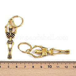 Orecchini a cerchio in lega con scheletro&nbsp;EJEW-Z132-01AG