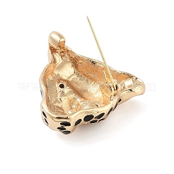 Leoparden-schwarze Emaille-Anstecker&nbsp;JEWB-P042-02G