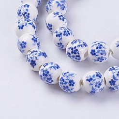 Fatti a mano fiore di porcellana stampato branelli di ceramica fili&nbsp;PORC-J006-C03