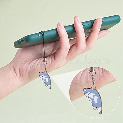 Décorations pendentif chat émail alliage&nbsp;HJEW-SW00015