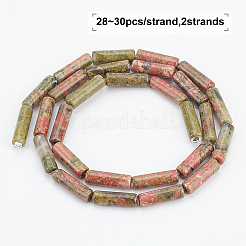 Natur Unakit Perlen Stränge&nbsp;G-OC0001-61