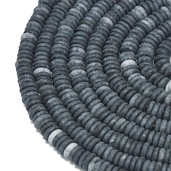 Mattierte natürliche schwarze Achatperlenstränge&nbsp;G-K389-C45-01