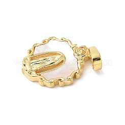 Ottone pavé naturale bianco conchiglia religione pendenti&nbsp;KK-S522-23G-A