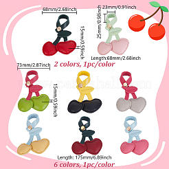 8 pieza de 8 estilos de adornos colgantes de cuero sintético&nbsp;AJEW-GA0008-42