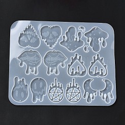 Bricolage halloween thème pendentif moules en silicone&nbsp;DIY-I102-05