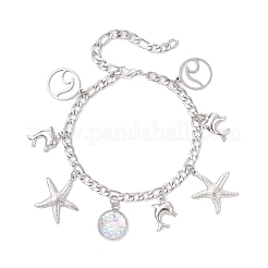 Bracelets à breloques en acier inoxydable 304 Ocean&nbsp;BJEW-JB12550