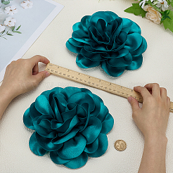 2 spillo in ferro con fiore in poliestere&nbsp;JEWB-FG0001-42A