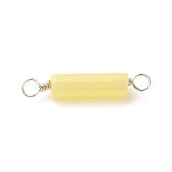Breloques connecteurs en jade citron naturel&nbsp;PALLOY-JF01574-02