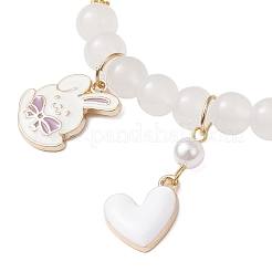 2 Stück 2 Stile Stretch-Armbänder mit runden Glasperlen&nbsp;BJEW-JB11867