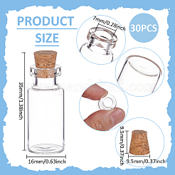 Mini-Glasflaschen&nbsp;LS-AJEW-WH0709-008