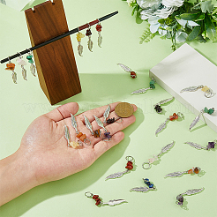 40 pièces 10 styles de gros pendentifs en pierres précieuses naturelles&nbsp;PALLOY-FH00058