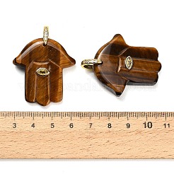 Natürliche Tigerauge geschnitzte Anhänger&nbsp;GG-CBA4625-03G-02