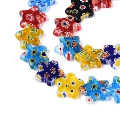 Handgemachte Millefiori Bunte Malerei Perlen Stränge&nbsp;LAMP-T022-17