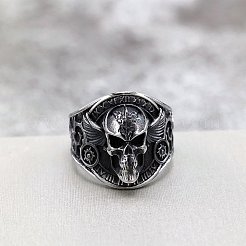 Retro-Fingerringe aus Edelstahl 304 für Herren&nbsp;WG16CDF-01