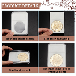 8 boîte de rangement en plastique pour pièces de monnaie&nbsp;AJEW-PH0005-03