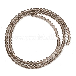 Abalorios de cuarzo ahumado naturales hebras&nbsp;G-N0195-02-3mm-01