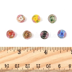 32pcs 7 Farben handgemachte Goldsand-Bunte Malereiperlen&nbsp;LAMP-FS0001-30