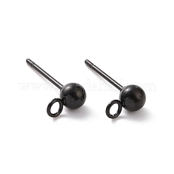 Ohrstecker-Beschläge aus 304er Edelstahl mit Kugeln&nbsp;STAS-G099-09B