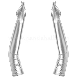 Glänzende lange fingerlose Polyesterhandschuhe für Damen&nbsp;AJEW-CL0003-03A