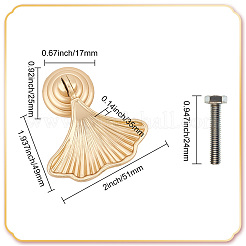 Tiradores abatibles para cajón de aleación de hoja de ginkgo&nbsp;LS-FIND-WH0139-59MG