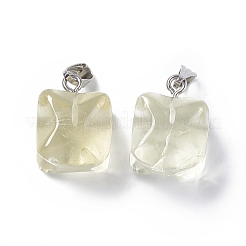 Natur Lemon Quarz Anhänger&nbsp;G-C002-02F