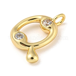 Porte micro ouvrent pendentifs zircone cubique en laiton de placage&nbsp;KK-A200-24G-Q