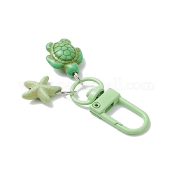 4 ciondolo in turchese sintetico con tartaruga e stella marina&nbsp;HJEW-JM04264
