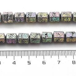 Hebras de cuentas de roca de lava natural galvanizada&nbsp;G-A251-A01-01F