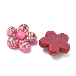 Cabochon in resina opaca con motivo tartan&nbsp;X-CRES-A061-01B