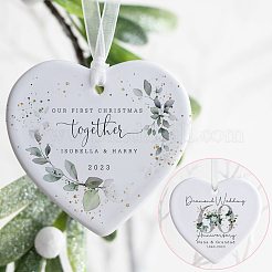 12 pendentif vierge en porcelaine à transfert thermique par sublimation&nbsp;AJEW-SP0002-19A