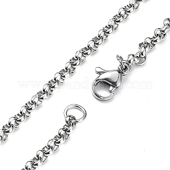 Collane con pendente in strass teschio con catene rolò&nbsp;NJEW-F309-07