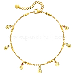 Ciondoli in ottone con micro pavé di zirconi da 30 pezzo&nbsp;ZIRC-CJ0001-18